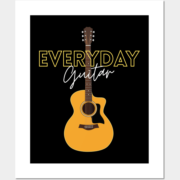 Everyday Guitar Acoustic Guitar Wall Art by nightsworthy